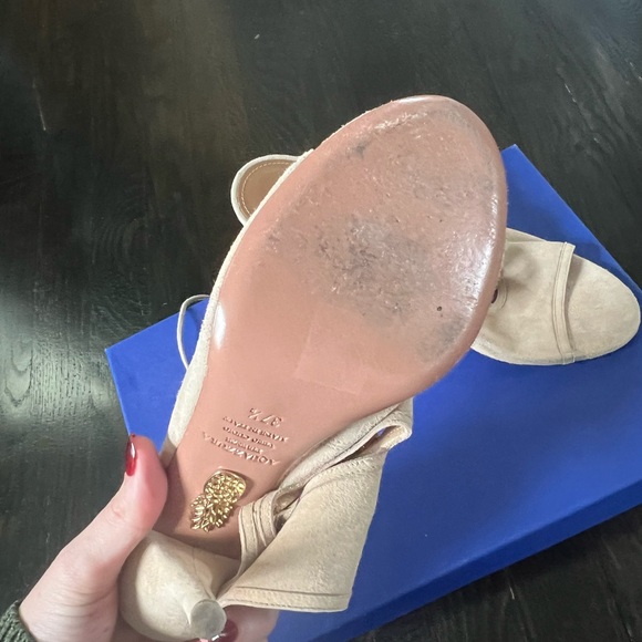 Aquazzura Wild Thing Nude Cutout Heels